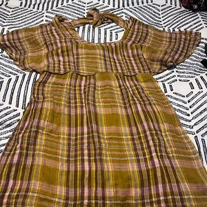 By Anthropologie tie back baby doll dress size S